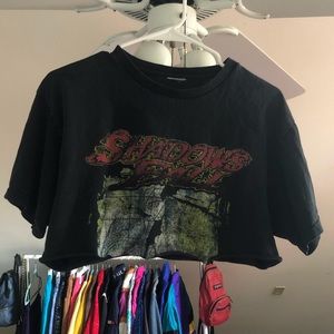 Vintage cropped graphic band T-shirt